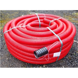 Coil Duct 50m x 50mm Pull Cord Red