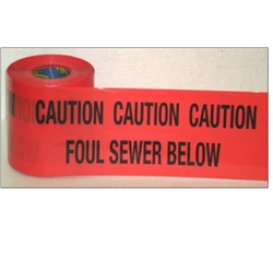 'Caution Sewer Pipe Below' 365m Tape