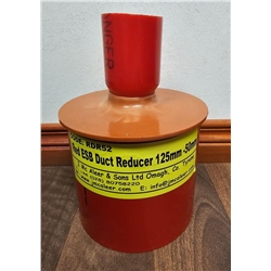 Red ESB Duct Reducer 125mm - 50mm