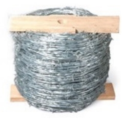 200m Wooden Reel Galv Barb Wire